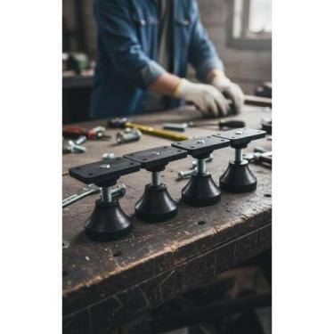 Imagem de 2x Pés Niveladores P/ Mesas De Bilhar/sinuca/pebolim - Kit 4 - Congrat