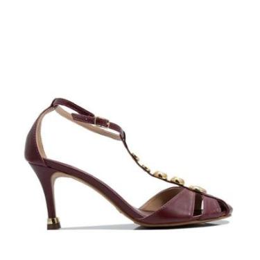 Imagem de Sapato Cecconello Couro Vinho-Feminino