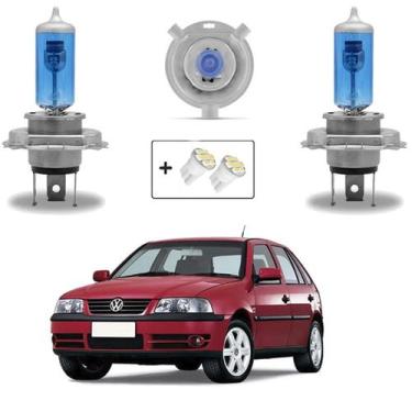 Imagem de Kit de Lâmpadas Halógena Super Branca H4 Farol Simples Alto e Baixo Go