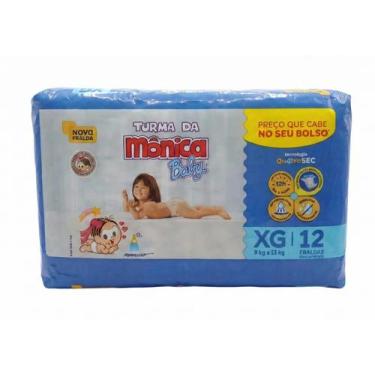 Imagem de Fralda Turma da Mônica Baby XG 12Un Absorção12h Cint Elástic