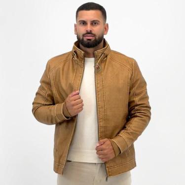 Imagem de Jaqueta Vilejack em P.u Masculina, M, Caramelo