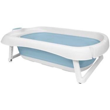 Imagem de Banheira dobravel portátil azul 26litros buba, Azul