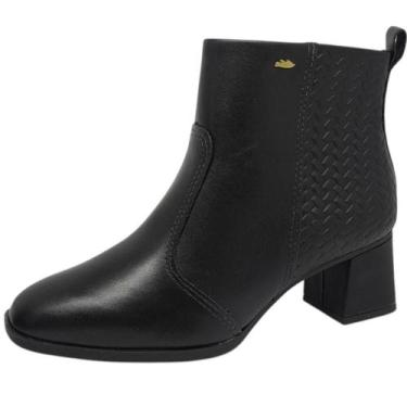 Imagem de Bota Feminina Salto Bloco Conforto Elegante Moderna Dakota, Preto, 35