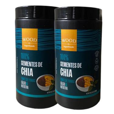 Imagem de Kit 2 Semente de Chia 100% Pura Premium 567g Wood Superfoods