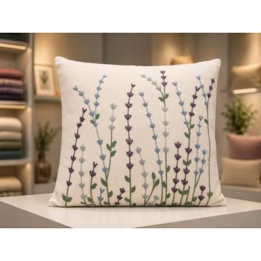Imagem de Capas de Almofadas Bordadas Decorativas Luxo 45x45 - Comercial Têxtil,