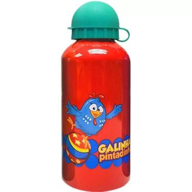 Imagem de Garrafa de Alumínio 500ml Galinha Pintadinha Vermelho - DTC