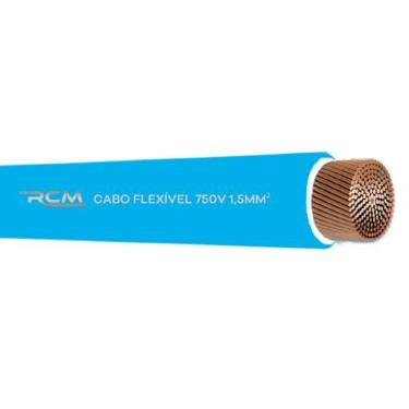 Imagem de Fio Cabo Flexível 750V 1,5MM Azul com Isolamento de PVC para Instalações Elétricas RCM Cabos Elétricos