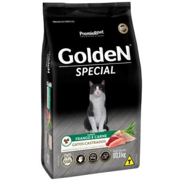 Imagem de Ração Premier Golden Gatos Castrados Frango E Carne 10Kg