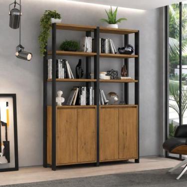 Imagem de Estante Industrial 4 Portas 8 Prateleiras M114 183CMX140CM Yescasa Mar