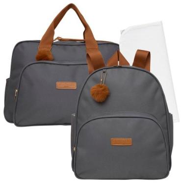 Imagem de Kit Bolsas Maternidade Pirulitando G+M+T Família Cinza - Pirulitando B
