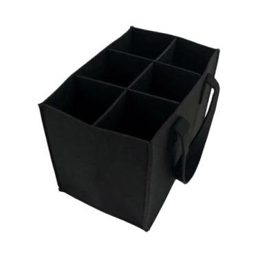 Imagem de Kit Com 6 Bolsas De Feltro Laváveis Para Garrafas De Cerveja Com Alça 