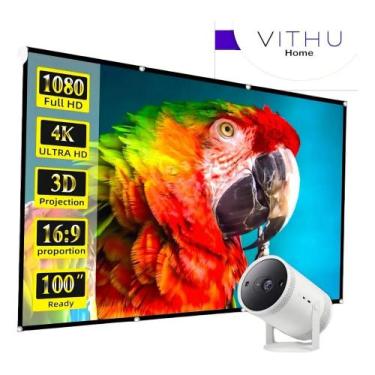 Imagem de Tela Projeção Vithu Home 150 Polegadas Para Projetor Full Hd