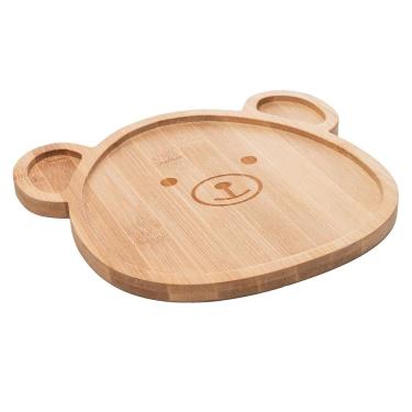 Imagem de Prato Infantil Lyor Bear 23cm x 20cm x 1,2cm Bambu