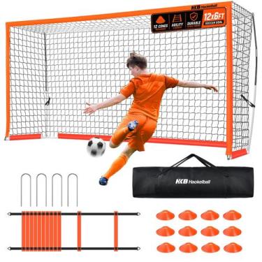 Imagem de Gol de Futebol Haokelball 3,6 x 1,8 m Kit Portátil de Aço
