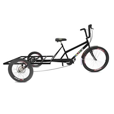 Imagem de Triciclo de Carga Traseira Big - 7 Velocidades - 6 Opções De Cores (Preto)