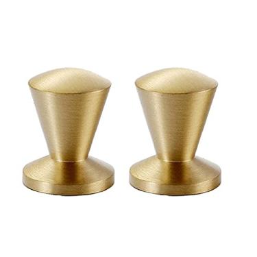 Imagem de 2 pcs puro armário de cobre alça de latão gaveta de gaveta de gavetas puxadores de armário rústico punho hardware de móveis YYDFPIIA (Color : Brass color)