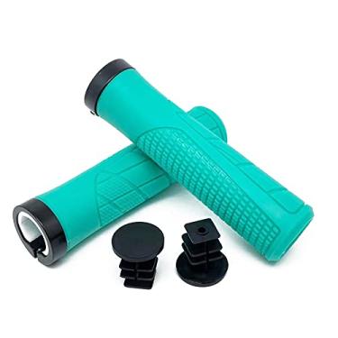 Imagem de BBxunsless Punho de bicicleta 22,2 x 135 mm Unilateral capa de aderência de anel de bloqueio PP/TPR antiderrapante ergonômica casual alavanca de guidão para MTB, bicicleta de estrada (verde menta)