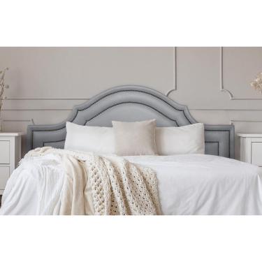Imagem de Cabeceira Queen Provençal Dupla 160x60 Courino Cinza - Fumê