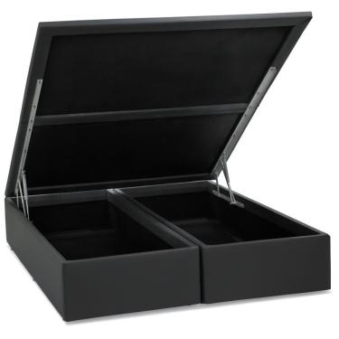 Imagem de Base Baú Corino Cinza Queen (158x198x39) - Ortobom