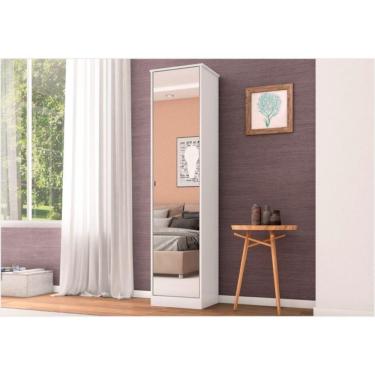 Imagem de Armário Multiuso 1 Porta Espelho Reflex Branco