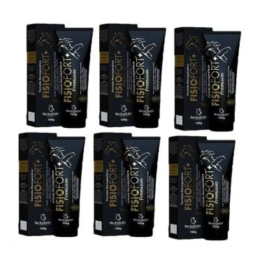 Imagem de Kit com 6 Pomada Massageadora FisioFort Premium 150g Cada