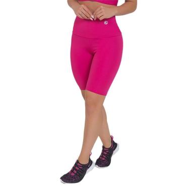 Imagem de Bermuda Feminina Fitness Suplex Cós Alto Rosa