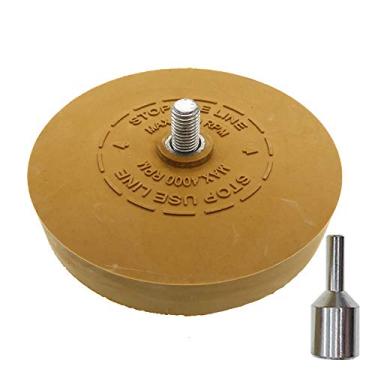 Imagem de Kit de ferramentas para remoção de decalque de 9 cm, remover decalques de carro, vinil e adesivos em minutos, ferramenta de remoção de emblema, borracha adesiva, adaptador de broca fornecido