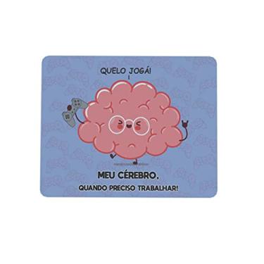 Imagem de Mouse pad Criativo Retangular 22x18 Quero Jogar cor:Azul