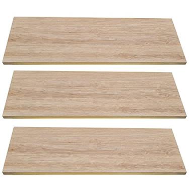 Imagem de Kit 6 Prateleiras Mdf 45x10 Carvalho Nicho Livros Revista