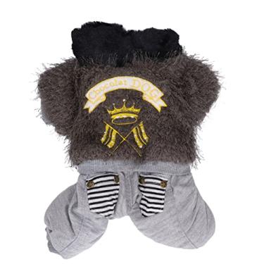 Imagem de Casacos de cão de estimação quentes, requintado estilo clássico de inverno Dog Jacket roupas com pernas filhote de cachorro roupas de inverno para pequenos animais de estimação cães L