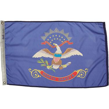 Imagem de Annin Flagmakers Modelo 144150 Bandeira da Dakota do Norte Nylon SolarGuard NYL-Glo, 0,6 x 0,9 m, 100% feito nos EUA para especificações de design oficial