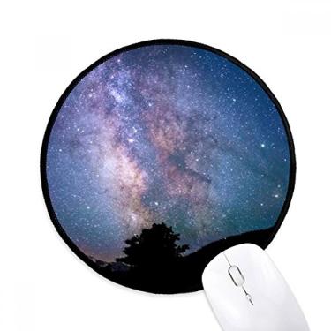 Imagem de DIYthinker Nebulosa estrelas escuras Galaxy Mouse Pad Desktop Office Tapete redondo para computador