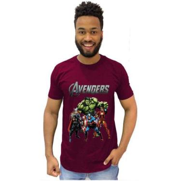 Imagem de Camisa Camiseta Herói Marvel Vingadores Avengers Thor Hulk - Adquirido