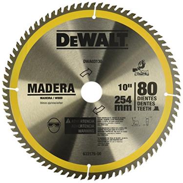 Imagem de Disco de Serra Circular de 10 Pol. para Madeira - 80 Dentes-DEWALT-DW03130