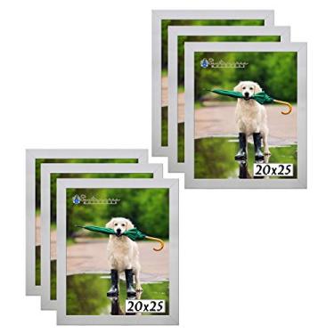 Imagem de Kit 6 Porta Retrato Molduras 20x25 Branco