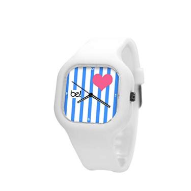 Imagem de Relogio Be Watch Heart Love Pulseira de Silicone Branco