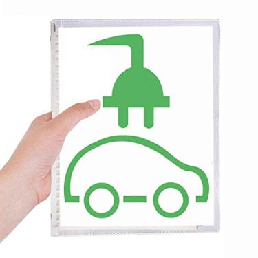 Imagem de Plugues de desenho animado para veículos de energia protegem o meio ambiente, caderno, folhas soltas, diário recarregável, artigos de papelaria