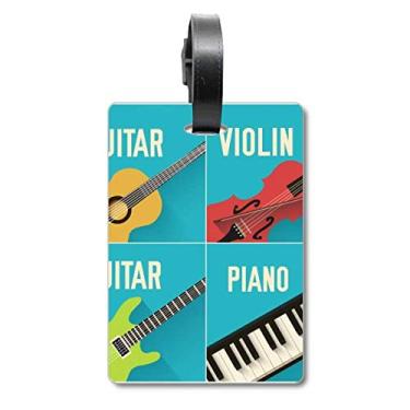 Imagem de Violino Violino com Combinação de Piano, Mala, Etiqueta para Bagagem, Cartão de Bagagem, Etiqueta para Scutcheon