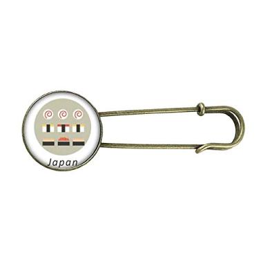 Imagem de Broche de metal tradicional japonês, diferente, sushi, retrô, com clipe de broche