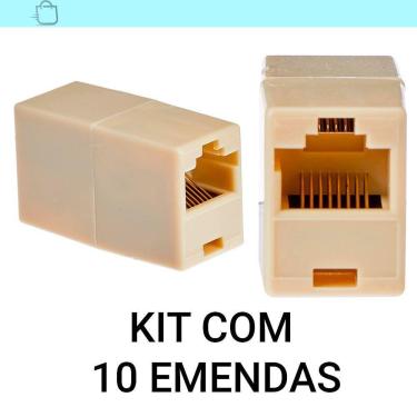 Imagem de Amplie sua rede - Kit 10 Conectores RJ45 Fêmea