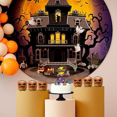 Imagem de Caixa Decoração Halloween Festa Cestinha Abobora 3Uni - Piffer
