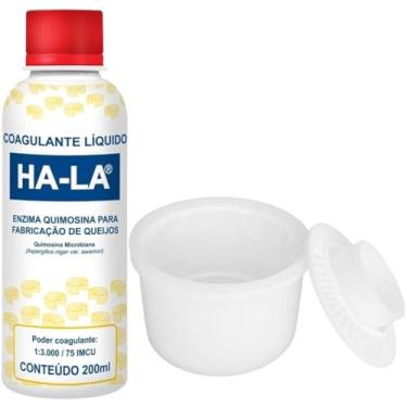 Imagem de Coagulante Coalho Líquido Ha-la + Forma Queijo Minas Padrão Parmesão 800g Completa Com Prensador + Dessorador + Tela