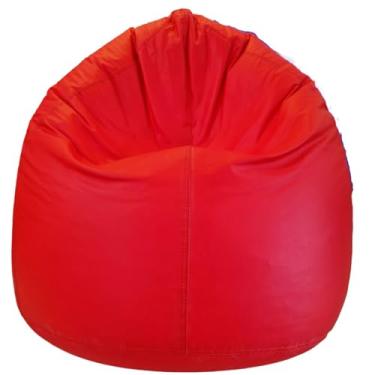 Imagem de Puff para Sala Quarto Gamer Escritório Eventos Áreas de Recreação Empresas Escolas Formato Gota Receba Pronto p/Uso com Enchimento Cor: Vermelho