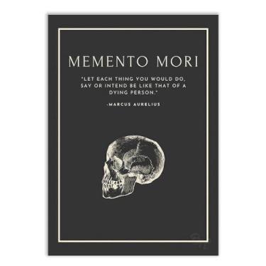Imagem de Placa Decorativa A2 Estoicismo Memento Mori Marco Aurélio Poster