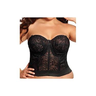 Imagem de GODDESS Sutiãs femininos de renda para noivas, Preto, 34F