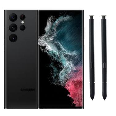Imagem de Pacote com 2 canetas de substituição S22 Ultra S para Samsung Galaxy S22 Ultra 5G 6,8" SM-S908U Todas as versões + pino de ejeção (preto)
