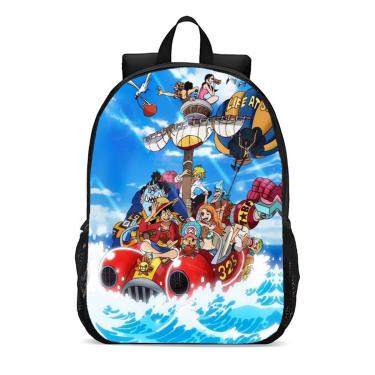 Imagem de Mochila Escolar Infanto Juvenil Anime One Piece Luffy e Amigos Aventura Novidades 0336-Unissex