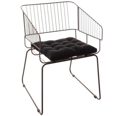Imagem de Cadeira para Sala de Estar Aço Texas Aço Corten/Preto