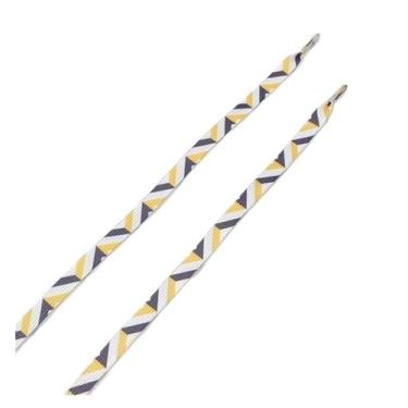 Imagem de Linhas Coloridas Cadarços Para Cadarços Elásticos Gradientes Para Tênis Sapatos De Lona Plana Acessórios Cordas Arco-íris(Black gold,160cm)