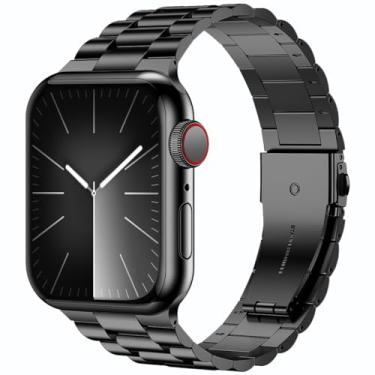 Imagem de iiteeology Pulseira de aço inoxidável de luxo de 42 mm/41 mm/40 mm, preta